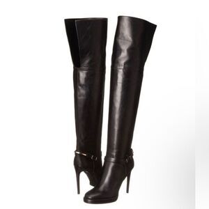 Black Burberry BarktolBuckle Platform Over the Knee High boots sz UK36 US 6 NWT